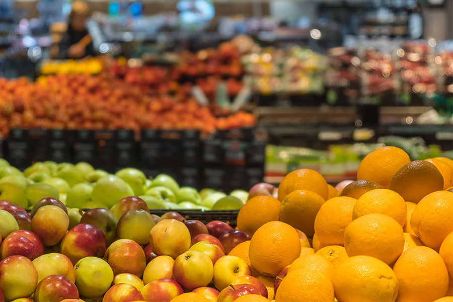 Obst im Supermarkt Obst im Supermarkt